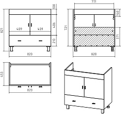 Misty Тумба под раковину Дива 85 белая – фотография-3